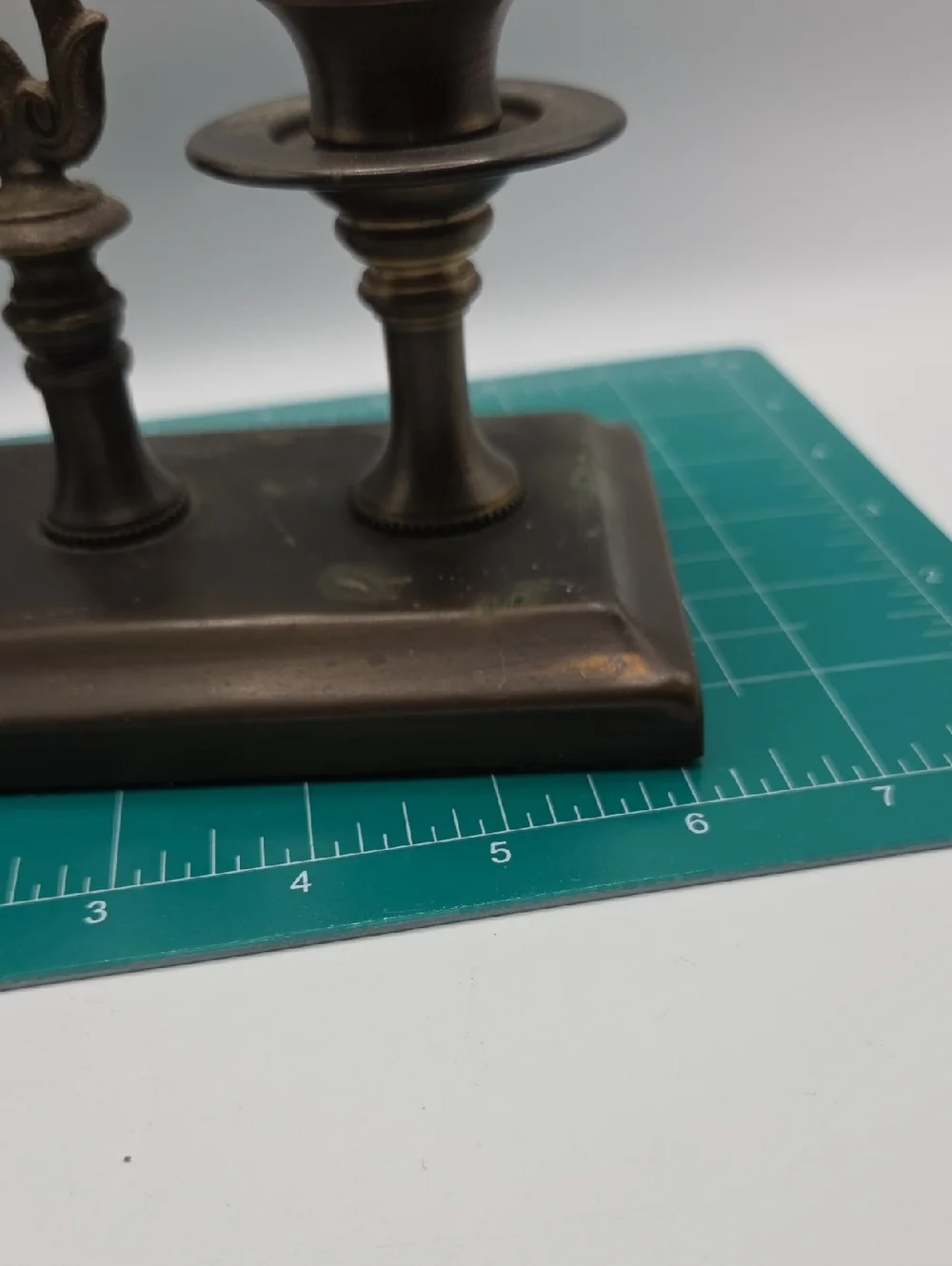 Brass Antique-Style Double Candle Holder Solid Brass. Vintage